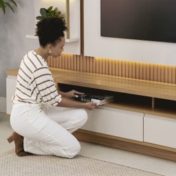 Conjunto Rack Painel e 2 Módulos Saint Paul Edecasamoveis - 5