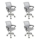 Ver imagem 1 de Kit 4 Cadeiras Escritorio Diretor Tela Mesh Tok 3310