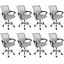 Ver imagem 1 de Kit 8 Cadeiras Escritorio Diretor Tela Mesh Tok 3310