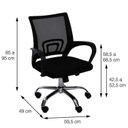 Ver imagem 4 de Kit 10 Cadeiras Escritorio Diretor Tela Mesh Tok 3310