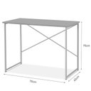 Ver imagem 3 de Escrivaninha Steel 76 cm Estilo Industrial com Pés em Aço Dourado/Off White