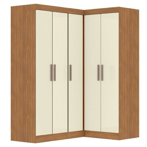 Quarto Modulado de Canto Madrid com 5 Portas Maxel