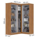 Ver imagem 3 de Quarto Modulado de Canto Madrid com 5 Portas Maxel