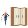 Quarto Modulado de Canto Madrid com 5 Portas Maxel - 5