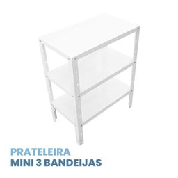 Prateleira Estante Multiuso Alumínio Branca Organizadora C/ 3 Níveis St3147 - 8