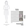 Cômoda Infantil 1 Porta com Janela Retangular e 3 Gavetas 100% Mdf Liam - 5
