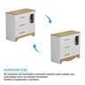 Cômoda Infantil 1 Porta com Janela Retangular e 3 Gavetas 100% Mdf Liam - 6