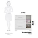 Ver imagem 5 de Cômoda Infantil 1 Porta e 3 Gavetas 100% Mdf Liam