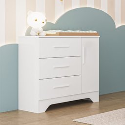Cômoda Infantil 1 Porta e 3 Gavetas 100% Mdf Liam - 2