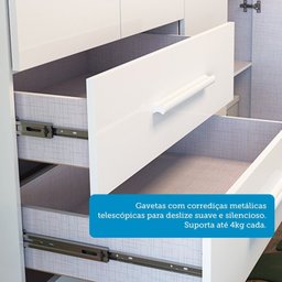 Cômoda Infantil 1 Porta e 3 Gavetas 100% Mdf Liam - 8