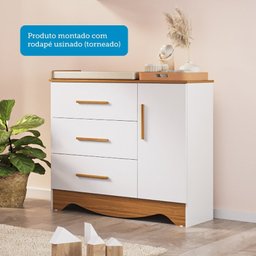 Cômoda Infantil 1 Porta e 3 Gavetas 100% Mdf Liam - 7