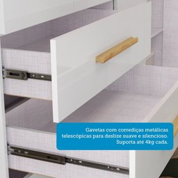 Cômoda Infantil 1 Porta e 3 Gavetas 100% Mdf Liam - 8