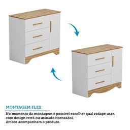 Cômoda Infantil 1 Porta e 3 Gavetas 100% Mdf Liam - 6