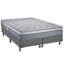 Ver imagem 1 de Cama Box Queen: Colchão Molas Ensacadas Luckspuma MasterPocket New Maxi + Base CRC Suede Gray(
