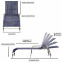 Ver imagem 2 de 4 Espreguiçadeiras Reclinavel Catar Fendi Corda Nautica Azul