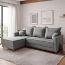Ver imagem 1 de Sofá 3 Lugares Onix com Chaise Lado Esquerdo 230cm em Linho Cinza