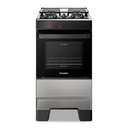 Ver imagem 2 de Fogão a Gás Mesa Inox Tampa de Vidro Forno 50l Esmaltec Ideal Top Inox 4 Bocas Bivolt