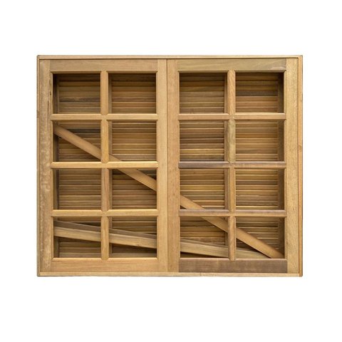 Janela de Abrir / Abrir Reto de Madeira Itaúba Batentes de 14 Cm-1.60 (l) X 1.20 (a)