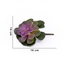 Ver imagem 3 de Suculenta Planta Artificial Verde e Rosa 14x16 Cm - D'rossi