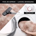 Ver imagem 4 de Tapete Sala Felpudo Peludo Mesclado Bege 100 X 120 Cm