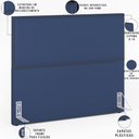 Ver imagem 4 de Cabeceira Box Casal King Com Tachas 195 cm Vicenza L02 Suede Azul - Lyam Decor