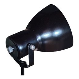 Luminária de Chão com Cúpula Articulada Gira 360 Graus para Cima e para Baixo - Preto - 3