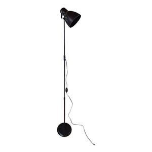 Luminária de Chão com Cúpula Articulada Gira 360 Graus para Cima e para Baixo - Preto