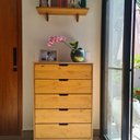 Ver imagem 4 de Cômoda para Quarto 5 Gavetas Madeira Maciça Docstock Marrom/Yucatan