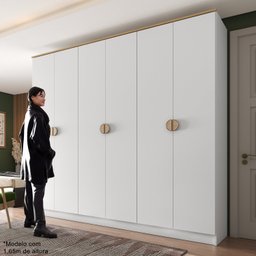 Guarda-roupa Casal 100% Mdf Bp 6 Portas 4 Gavetas Asti - 2 Guarda-roupa Casal 100% Mdf Bp 6 Portas 4 Gavetas Asti - 2