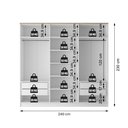 Ver imagem 4 de Guarda-roupa Casal 100% Mdf Bp 6 Portas 4 Gavetas Asti