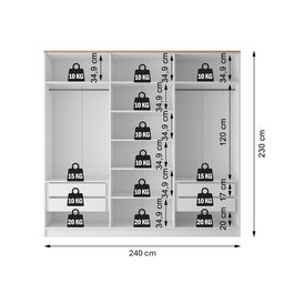 Guarda-roupa Casal 100% Mdf Bp 6 Portas 4 Gavetas Asti - 4