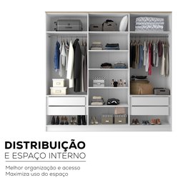 Guarda-roupa Casal 100% Mdf Bp 6 Portas 4 Gavetas Asti - 7 Guarda-roupa Casal 100% Mdf Bp 6 Portas 4 Gavetas Asti - 7