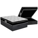 Ver imagem 1 de Cama Box Baú Casal: Colchão Molas Ortobom Nanolastic Physical + Base Crc Suede Gray(138x188)