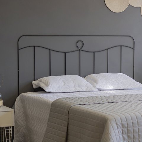 Cabeceira Casal 140cm Aço Aramado Vaticano