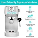 Ver imagem 2 de Casabrews Máquina de Espresso 20 Bar com Vaporizador de Leite (prata)