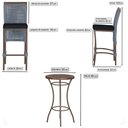 Ver imagem 2 de Mesa Bistro e 4 Banquetas Roma Marrom Corda Náutica 12 Trama Original