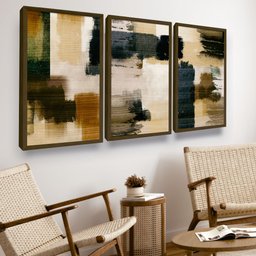Quadro Decora Parede Sala Quarto Tendência com Moldura - 1