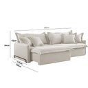 Ver imagem 2 de Sofá Cama Retrátil e Reclinável Leona 230 Cm Braço 15 Cm Meu Sofá Online