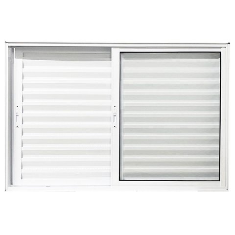 Janela Veneziana 3 Folhas Alumínio Branco Linha 25:120 x 120