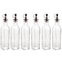 Ver imagem 1 de Kit 6 Garrafas de Vidro para Azeite ou Vinagre 270ml com Bico Dosador e Tampa Lyor