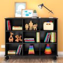 Ver imagem 1 de Nicho Modular para Organização Preto Zuri 9 Espaços com Rodízios
