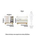 Ver imagem 5 de Quarto de Bebê com Berço 2 em 1 e Cômoda 100% MDF Kakau Retrô Yescasa Branco Brilho/Amêndoa