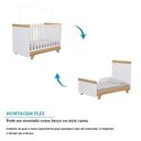 Ver imagem 7 de Quarto de Bebê com Berço 2 em 1 e Cômoda 100% MDF Kakau Retrô Yescasa Branco Brilho/Amêndoa