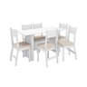 Conjunto Mesa de Jantar Milano 1,55m C/ 6 Cad Branco/savana - 1