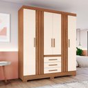 Ver imagem 5 de Guarda Roupa Solteiro B375 Nature Off White Henn - Briz Móveis