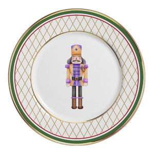 Conjunto com 6 Pratos Raso Soldadinhos Filete Ouro Ø29cm