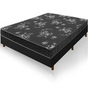 Ver imagem 2 de Cama Box Preta + Colchão Viúva Andes Liso Preto Espuma D20 128x188x49cm