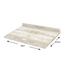 Ver imagem 5 de Balcão 2 Portas 80cm com Tampo e Aéreo Basculante Americana Branco - Móveis Henn