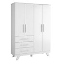 Ver imagem 5 de Quarto Infantil com Guarda Roupa 4 Portas e Cômoda 1 Porta Kakau Retrô 100% Mdf Espresso Móveis