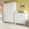 Quarto Infantil com Guarda Roupa 4 Portas e Cômoda 1 Porta Kakau Retrô 100% Mdf Espresso Móveis - 2
